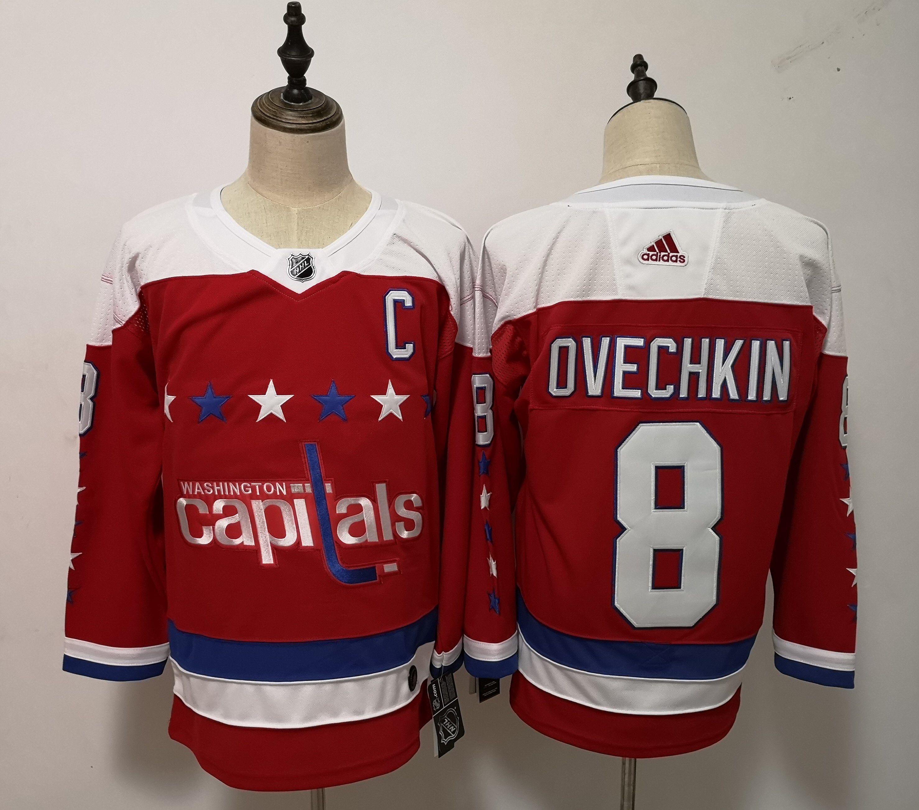 Men Washington Capitals #8 Ovechkin Red Adidas Alternate Authentic Stitched NHL Jersey->new york islanders->NHL Jersey